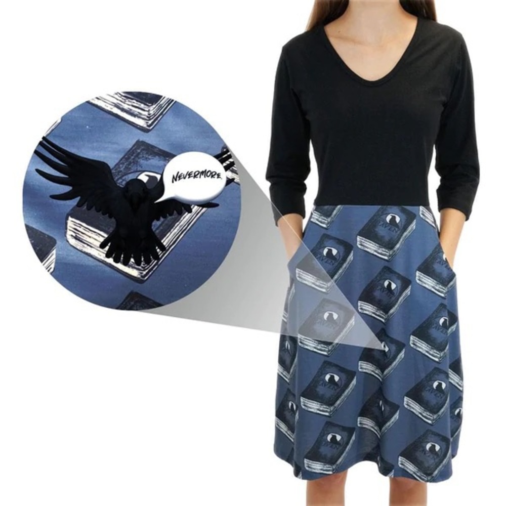 Svaha size 4x Nevermore/Raven/Edgar Allan Poe augmented reality Ada dress